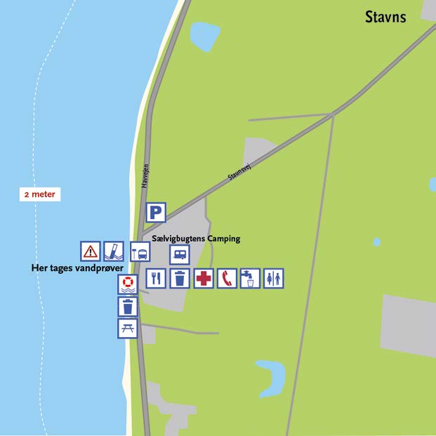 Sælvigbugten ud for campingplads
