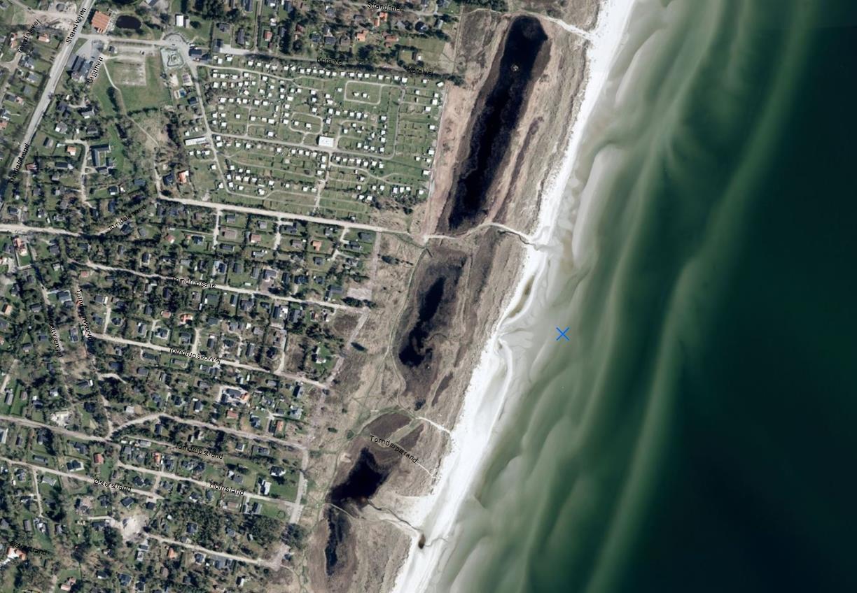 Møllestenen, Torndrup Strand