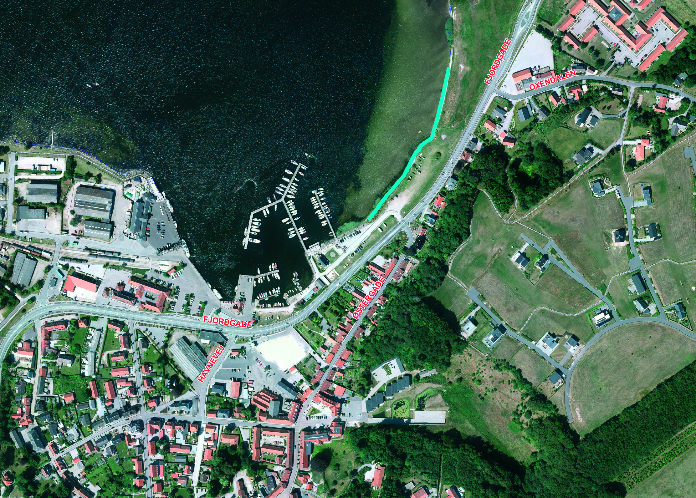 Mellem Marenmølle Bæk og Lystbådehavnen